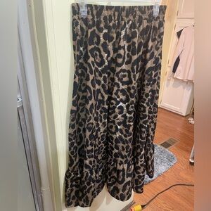 Leopard Print Maxi Skirt